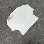 Embroidered Waffle Longsleeve 'Blossom' White