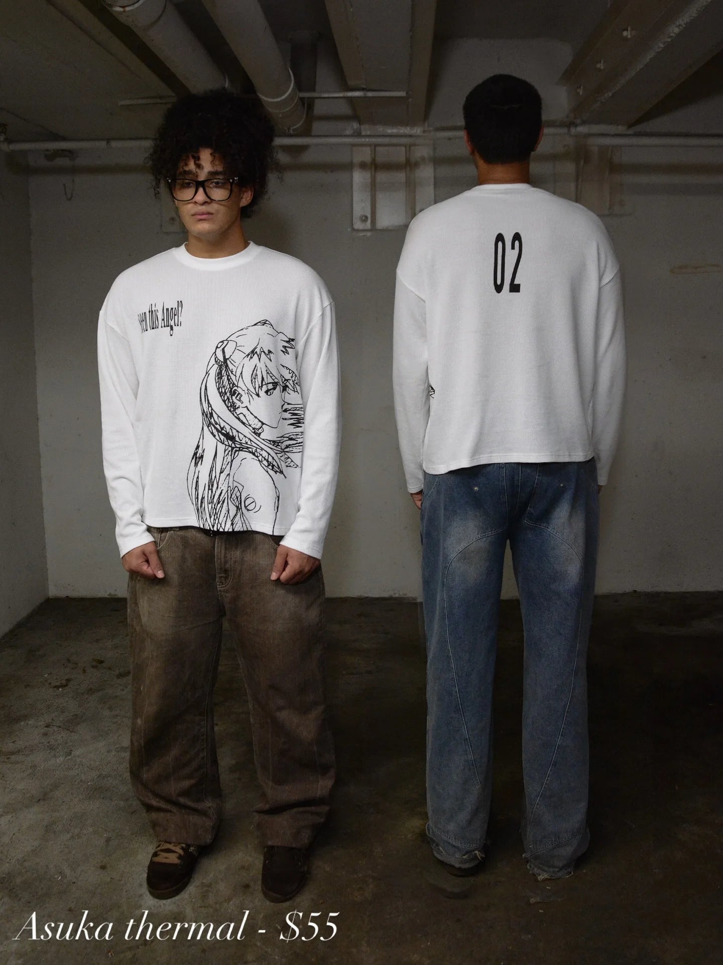 Waffle longsleeve "Angel"