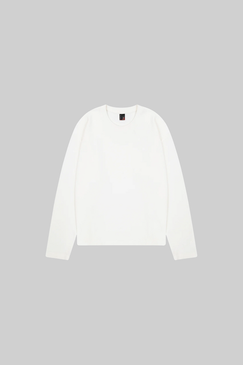 Embroidered Waffle Longsleeve 'Blossom' White