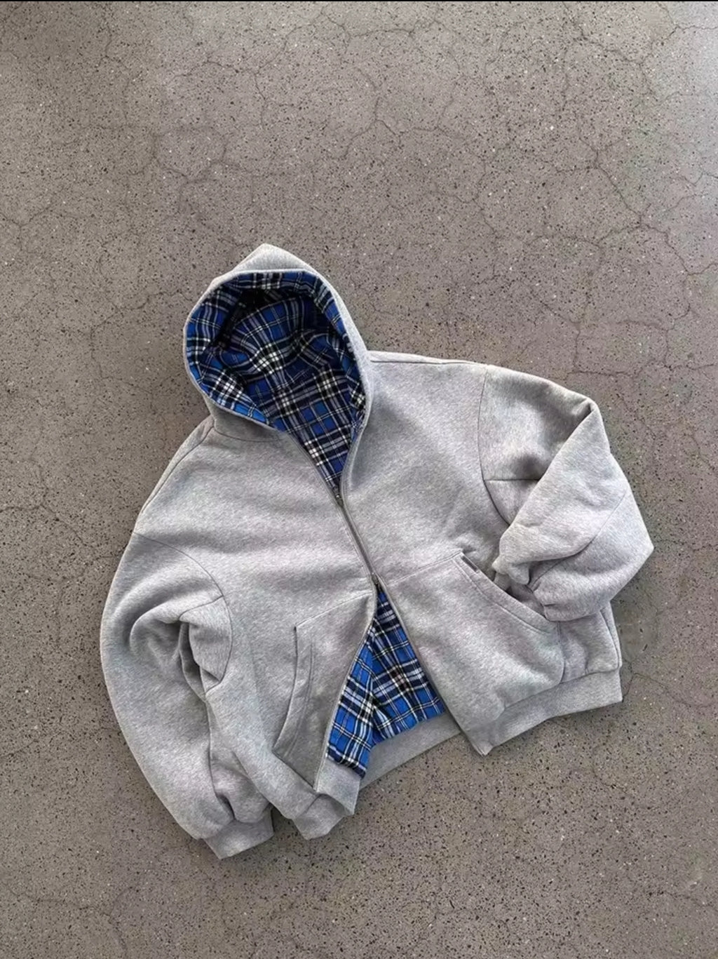 Reversible checker Hoodie